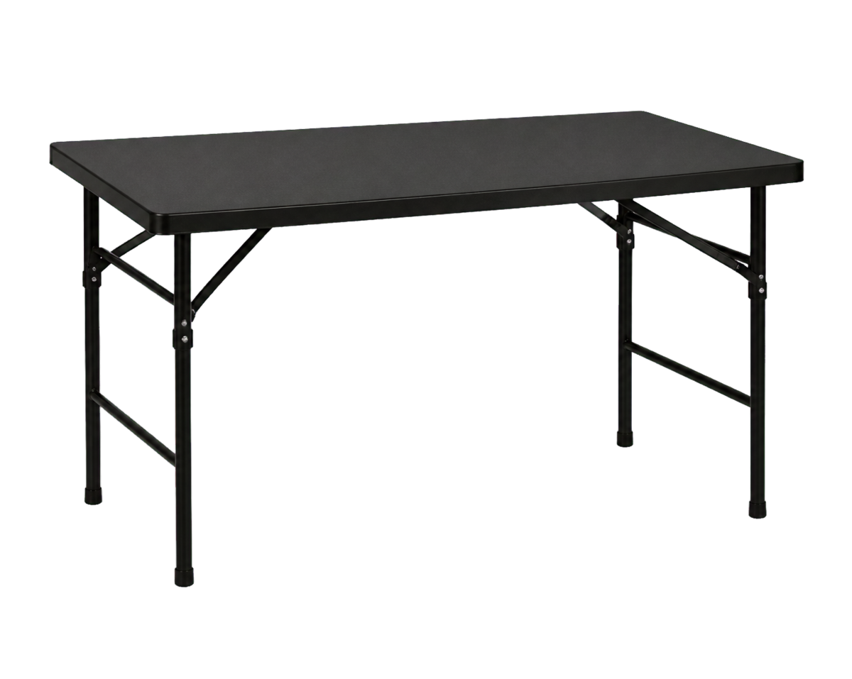 Portable black folding DJ table